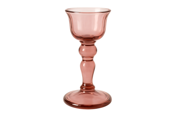 Pink Glass Goblet Isolated on a Transparent Background