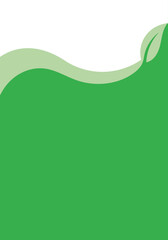 Design template for banner, Flyer, leaflet and Brochure cover. Green leaf and Green Background. vector illustrations.