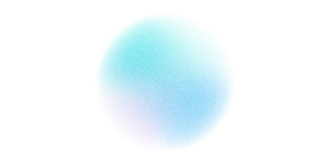Gradient background, color gradation circle with grain noise texture, vector abstract watercolor holographic blur. Color gradient soft blend mesh of blue iridescent colors