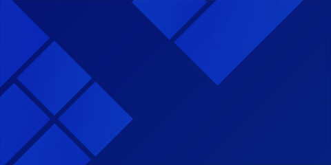 Obraz premium Modern blue background for presentation design with abstract geometrics shapes decoration. Vector illustration for technology, game design, business or corporate needs