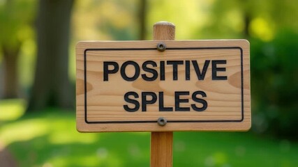 Video Wooden sign with motivational quotes about positivity and encouragement