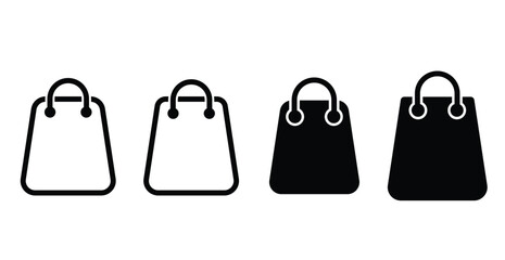 Set of shopping bag icons vector.