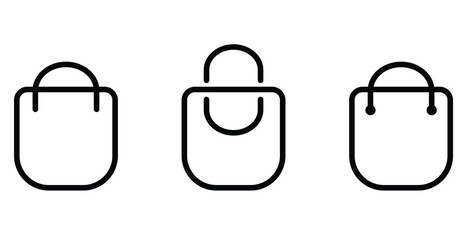 Set of shopping bag icons vector.