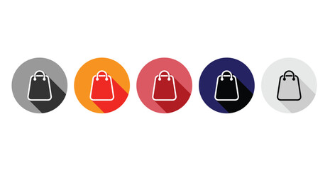 Set of shopping bag icons vector.