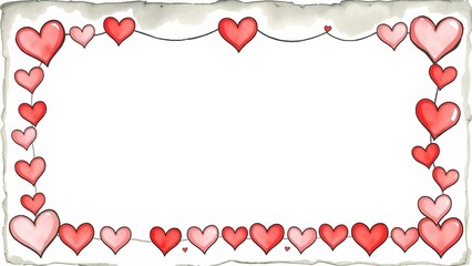 Minimal ink-wash heart frame with watercolor textures and soft black-gray tones, elegant romantic template with text space.