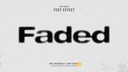 Distressed Grunge Halftone Editable Text Effect © Zdson