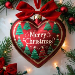 merry christmas written on heart shape ballon wishes 