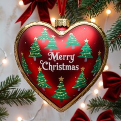 merry christmas written on heart shape ballon wishes 