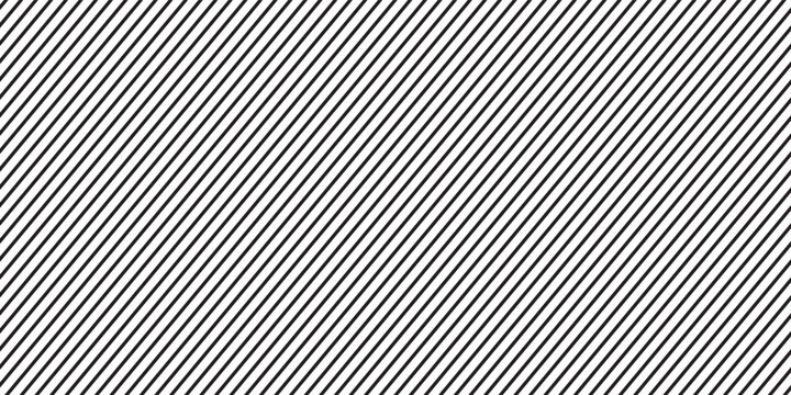 Seamless pattern with thin diagonal lines. Black and white abstract background.