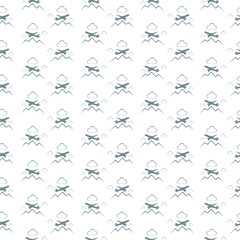 Plane flight seamless pattern isolated on white background