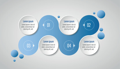 Infographic 4 options design elements white Icon for your business data. Business infographic template. Vector Illustration.