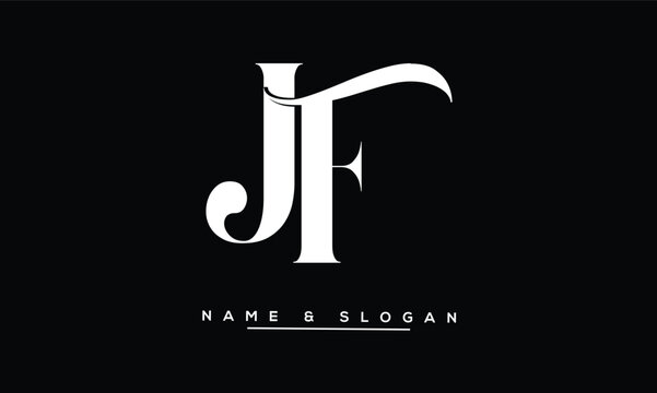 JF, FJ Abstract Letters Logo Monogram
