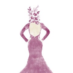 Lady in red beauty woman