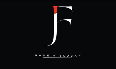 JF, FJ Abstract Letters Logo Monogram