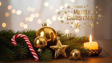 christmas background with candles