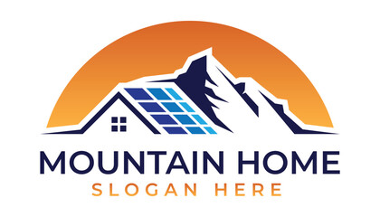 Solar home or Solar energie service logo concept design