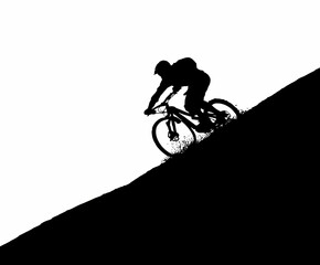 Exhilarating Mountain Biking Adventure: Capturing the Thrill of the Trail in Stunning Silhouette