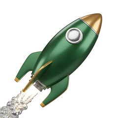 Rocket isolated on transparent background