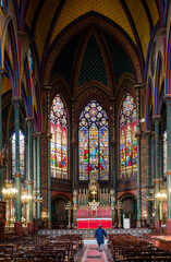 Fototapeta premium vue intérieure de l'église Saint Eugène Sainte Cécile dans le centre de Paris en France