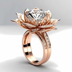 gold ring with diamonds