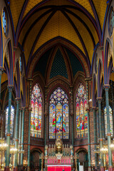Fototapeta premium vue intérieure de l'église Saint Eugène Sainte Cécile dans le centre de Paris en France