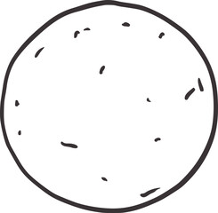 Simple hand drawn circle with dark gray irregular dots