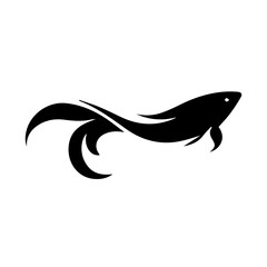 Fototapeta premium fish black and white tattoo