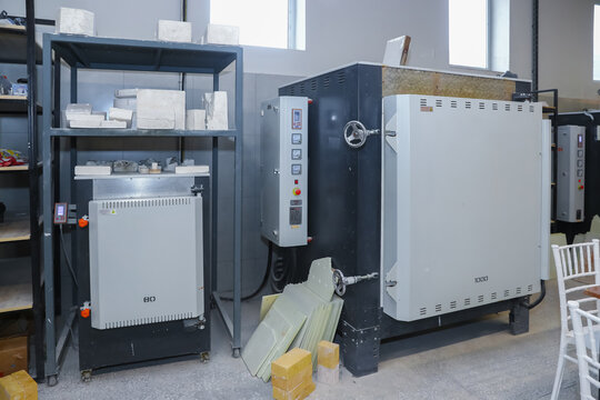 Digital display increases process stability. Annealing - Heat Treatment Furnaces . Industrial furnace with advanced control panel provides precise temperature control in production. - Powered by Adobe