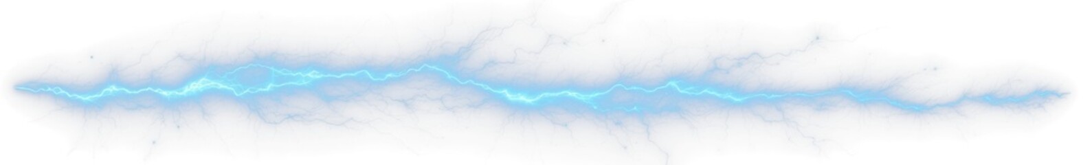 Obraz premium Blue lightning Bolt Strike, blue lightining, thunderstorm bolt, thunderstorm effect, light bolt effect, lightning bolt - isolated on on transparent or white background