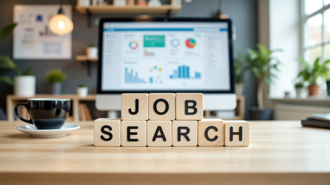 Career reboot home office scene illustrating a job search routine with digital tools to prioritize openings, tailor resumes and schedule practice interviews during a focused transition period