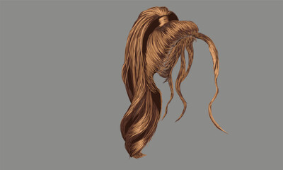 blonde woman's hair tied up