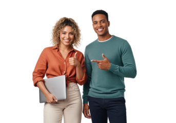 Neighborhood grocery savings card success story with two satisfied cardholders promoting local shop membership perks and family shopping budget advantages for community retail marketing materials