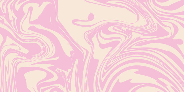 Pink candy pattern background. Abstract vector melted caramel texture. Strawberry cream swirls. Liquid mousse background. Psychedelic trippy raspberry ice cream.