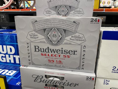 Grocery store Massive Budweiser select display
