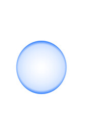 Blue Circle With Rainbow Edges On White Background isolated on a transparent background