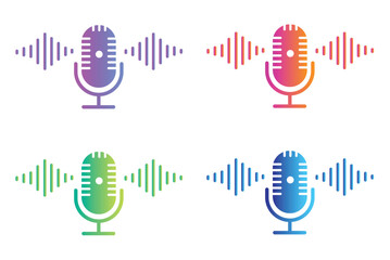 Fototapeta premium Microphone icon for app and web design. Simple element illustration