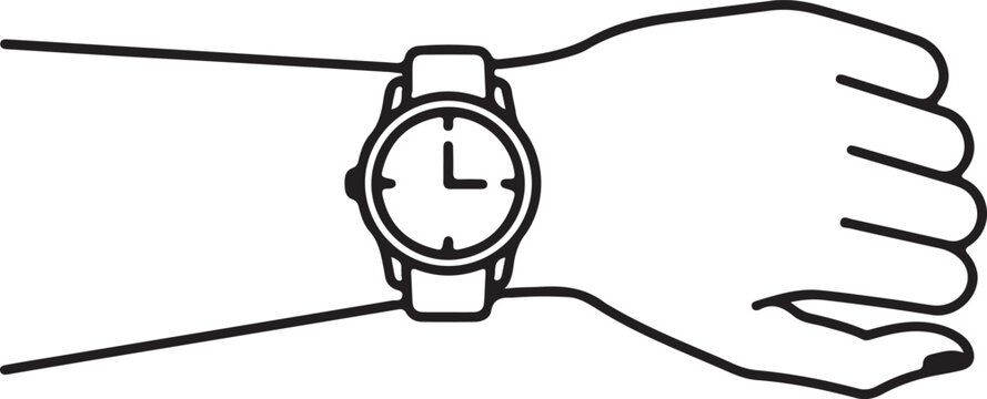 Wristwatch with infinity symbol illustrating the limitless concept of time