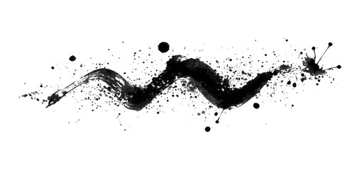 Vector white and black grunge zig zag brushstroke background design. hand draw black zig zag model brush stroke background texture.