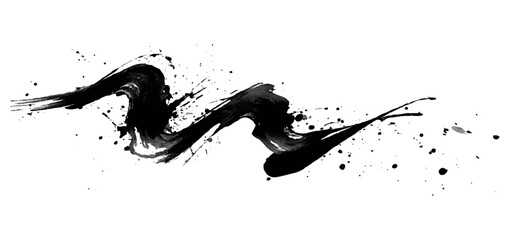 Vector white and black grunge zig zag brushstroke background design. hand draw black zig zag model brush stroke background texture.