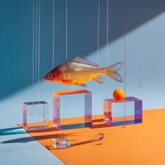 Fishing bait for fishing, abstract marketing concept.