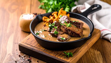 Steak in Marsala-Sauce &ndash; Zartes Rindfleisch mit Pilzen