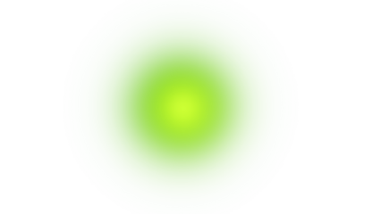 A radiant, vibrant green orb glows against a stark black backdrop, minimalist and modern.