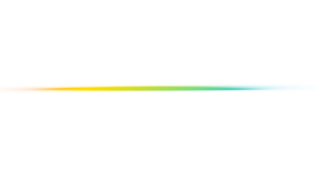 A vivid, horizontal rainbow gradient band stretches across a stark black background.