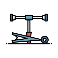 Car jack icon on White Background Vector Art Illustration on white background.