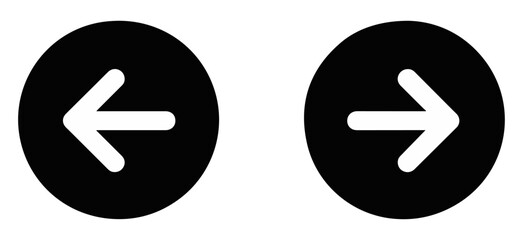 left right swipe arrow icon set