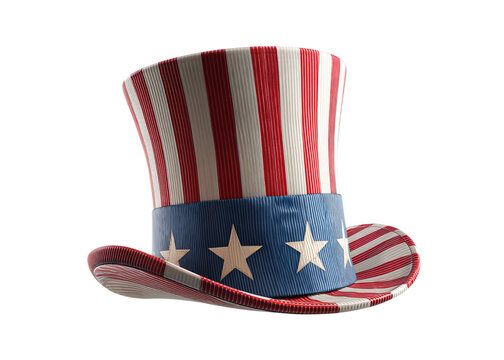 Uncle Sam Top Hat isolated on a transparent background - Powered by Adobe