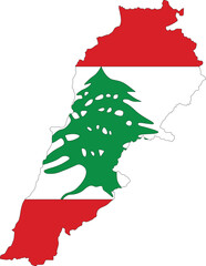 Lebanon Flag embeded in It's Flag
