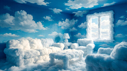 Surreal Cloud Living Room Interior Design Concept