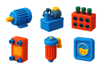 The image is a collection of blue