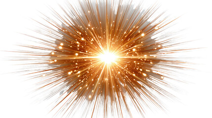 Obraz premium Radiant Burst of Light: A dazzling display of golden light explodes outwards, illuminating with brilliance and energy, creating an impression of radiant force.